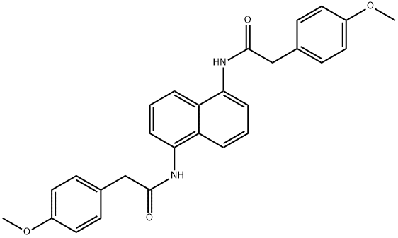 N,N'-1,5-naphthalenediylbis[2-(4-methoxyphenyl)acetamide] Struktur