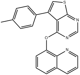 4-(quinolin-8-yloxy)-5-(p-tolyl)thieno[2,3-d]pyrimidine Struktur