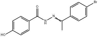 N'-[1-(4-bromophenyl)ethylidene]-4-hydroxybenzohydrazide Struktur