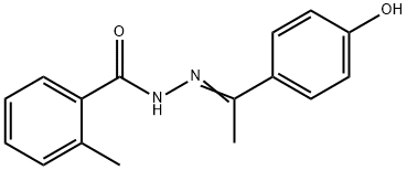 N'-[1-(4-hydroxyphenyl)ethylidene]-2-methylbenzohydrazide Struktur