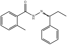 2-methyl-N'-(1-phenylpropylidene)benzohydrazide Struktur