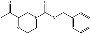 BENZYL 2-ACETYLMORPHOLINE-4-CARBOXYLATE Struktur