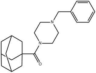 Adamantan-1-yl-(4-benzyl-piperazin-1-yl)-methanone Struktur