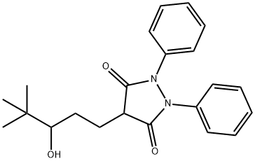 4-(3-hydroxy-4,4-dimethylpentyl)-1,2-diphenylpyrazolidine-3,5-dione Struktur