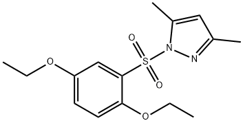 1-((2,5-diethoxyphenyl)sulfonyl)-3,5-dimethyl-1H-pyrazole Struktur