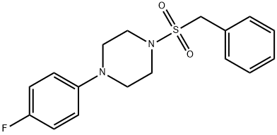 1-benzylsulfonyl-4-(4-fluorophenyl)piperazine Struktur