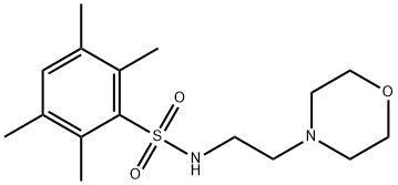 2,3,5,6-tetramethyl-N-(2-morpholinoethyl)benzenesulfonamide Struktur