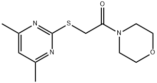 2-((4,6-dimethylpyrimidin-2-yl)thio)-1-morpholinoethan-1-one Struktur