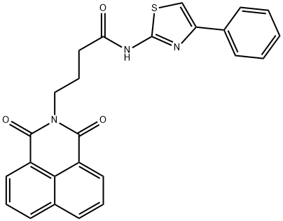 4-(1,3-dioxo-1H-benzo[de]isoquinolin-2(3H)-yl)-N-(4-phenylthiazol-2-yl)butanamide Struktur