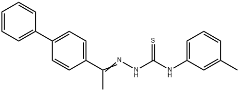 1-(4-biphenylyl)ethanone N-(3-methylphenyl)thiosemicarbazone Struktur