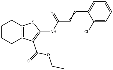 ethyl 2-[[(E)-3-(2-chlorophenyl)prop-2-enoyl]amino]-4,5,6,7-tetrahydro-1-benzothiophene-3-carboxylate Struktur