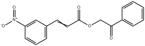 2-oxo-2-phenylethyl (E)-3-(3-nitrophenyl)acrylate Struktur