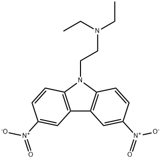 2-(3,6-dinitro-9H-carbazol-9-yl)-N,N-diethylethan-1-amine Struktur