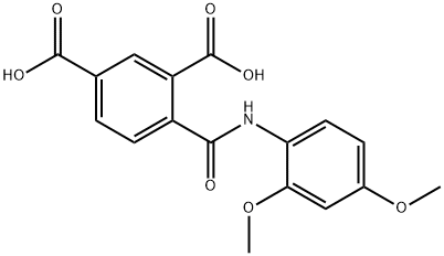 4-((2,4-dimethoxyphenyl)carbamoyl)isophthalic acid Struktur