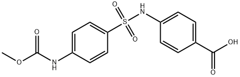 4-((4-((methoxycarbonyl)amino)phenyl)sulfonamido)benzoic acid Struktur