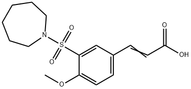 (E)-3-(3-(azepan-1-ylsulfonyl)-4-methoxyphenyl)acrylic acid Struktur