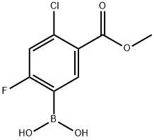 4-Chloro-2-fluoro-5-methoxycarbonylphenylboronic acid Struktur