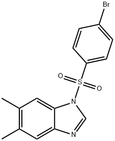 1-((4-bromophenyl)sulfonyl)-5,6-dimethyl-1H-benzo[d]imidazole Struktur