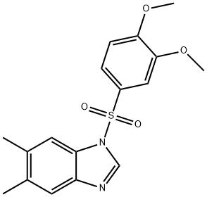 1-((3,4-dimethoxyphenyl)sulfonyl)-5,6-dimethyl-1H-benzo[d]imidazole Struktur