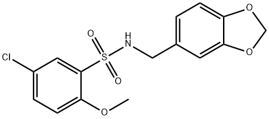 N-(benzo[d][1,3]dioxol-5-ylmethyl)-5-chloro-2-methoxybenzenesulfonamide Struktur