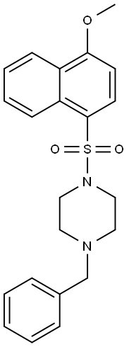 1-benzyl-4-((4-methoxynaphthalen-1-yl)sulfonyl)piperazine Struktur