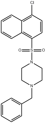 1-benzyl-4-((4-chloronaphthalen-1-yl)sulfonyl)piperazine Struktur