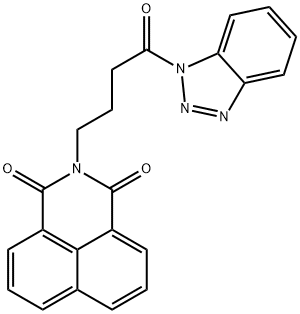 2-(4-(1H-benzo[d][1,2,3]triazol-1-yl)-4-oxobutyl)-1H-benzo[de]isoquinoline-1,3(2H)-dione Struktur