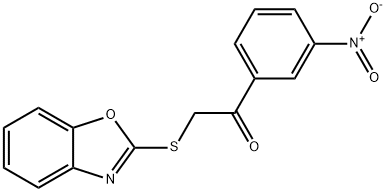 2-(benzo[d]oxazol-2-ylthio)-1-(3-nitrophenyl)ethan-1-one Struktur