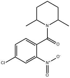 (4-chloro-2-nitrophenyl)-(2,6-dimethylpiperidin-1-yl)methanone Struktur