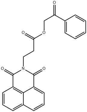 2-oxo-2-phenylethyl 3-(1,3-dioxo-1H-benzo[de]isoquinolin-2(3H)-yl)propanoate Struktur