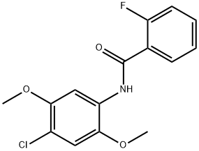 N-(4-chloro-2,5-dimethoxyphenyl)-2-fluorobenzamide Struktur