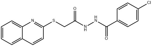 N'-(4-chlorobenzoyl)-2-(quinolin-2-ylsulfanyl)acetohydrazide Struktur