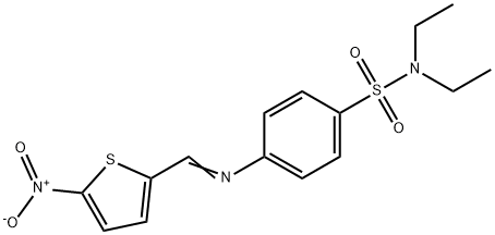 N,N-diethyl-4-{[(5-nitro-2-thienyl)methylene]amino}benzenesulfonamide Struktur