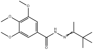 3,4,5-trimethoxy-N'-(1,2,2-trimethylpropylidene)benzohydrazide Struktur