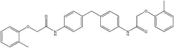 N,N'-[methylenebis(4,1-phenylene)]bis[2-(2-methylphenoxy)acetamide] Struktur