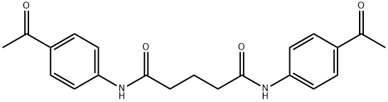 N,N'-bis(4-acetylphenyl)pentanediamide Struktur