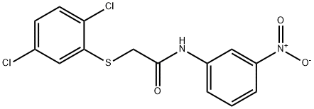 2-((2,5-dichlorophenyl)thio)-N-(3-nitrophenyl)acetamide Struktur