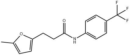 3-(5-methylfuran-2-yl)-N-(4-(trifluoromethyl)phenyl)propanamide Struktur