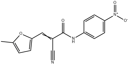 (Z)-2-cyano-3-(5-methylfuran-2-yl)-N-(4-nitrophenyl)acrylamide Struktur