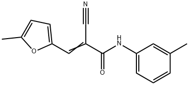 (E)-2-cyano-3-(5-methylfuran-2-yl)-N-(m-tolyl)acrylamide Struktur