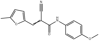 (E)-2-cyano-N-(4-methoxyphenyl)-3-(5-methylfuran-2-yl)acrylamide Struktur