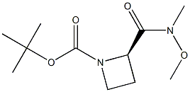 (R)-tert-butyl 2-(methoxy(methyl)carbamoyl)azetidine-1-carboxylate Struktur