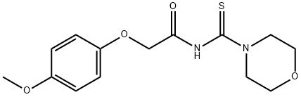 2-(4-methoxyphenoxy)-N-(morpholine-4-carbonothioyl)acetamide Struktur