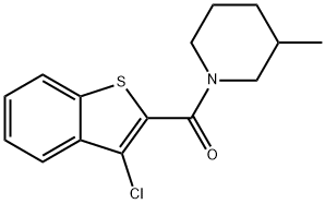 (3-chloro-1-benzothiophen-2-yl)-(3-methylpiperidin-1-yl)methanone Struktur