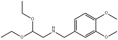 (2,2-Diethoxy-ethyl)-(3,4-dimethoxy-benzyl)-amine Struktur