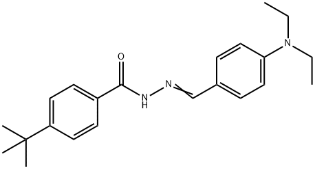 4-tert-butyl-N-[(E)-[4-(diethylamino)phenyl]methylideneamino]benzamide Struktur