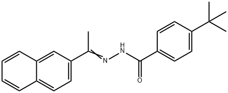 4-tert-butyl-N-[(E)-1-naphthalen-2-ylethylideneamino]benzamide Struktur