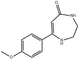 7-(4-Methoxy-phenyl)-1,2,3,4-tetrahydro-[1,4]diazepin-5-one Struktur