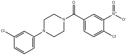 (4-chloro-3-nitrophenyl)[4-(3-chlorophenyl)piperazin-1-yl]methanone Struktur