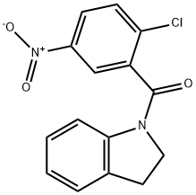 (2-chloro-5-nitrophenyl)-(2,3-dihydroindol-1-yl)methanone Struktur